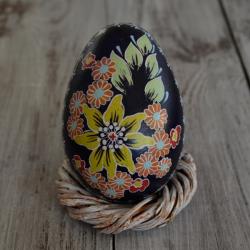 pisanka batikowa z kwiatowym wzorem - Inne - Wyposażenie wnętrz